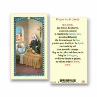 25pk - Saint Emily Prayer Laminated Holy Card  Pk 25