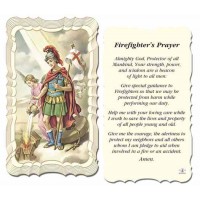50pk - Saint Florian Prayer-Card - (Pack of 50)