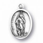 Saint Florian Silver Oxidized Medal (25 Pack)
