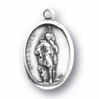 Saint Florian Silver Oxidized Medal (25 Pack)
