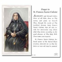 100pk - Saint Frances Xavier Cabrini 2 x 4 inch Prayer-Card - (Pack of 100)