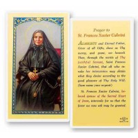 25pk - Prayer to Saint Frances Cabrini Laminated Holy Card  Sold in Inc of 25