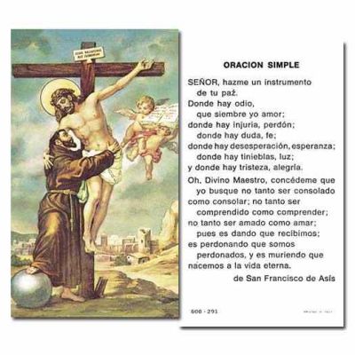 Saint Francis Crucifixion 2 x 4 inch Holy Card - (Pack of 100) - 846218008489 - 600-291