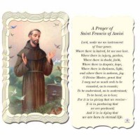 50pk - Saint Francis Of Assisi 2x4 inch Prayer-Card - (Pack of 50)