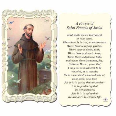 Saint Francis Of Assisi 2x4 inch Holy Card - (Pack of 50) - 846218006102 - G50-310