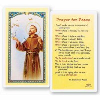 25pk - Saint Francis Prayer for Peace Laminated Holy Card  Pk 25