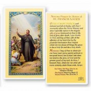 25pk - Saint Francis Xavier Novena Prayer Laminated Holy Card  Pk 25
