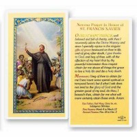 25pk - Saint Francis Xavier Novena Prayer Laminated Holy Card  Pk 25