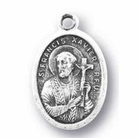 Saint Francis Xavier Silver Oxidized Medal (25 Pack)
