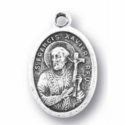 Saint Francis Xavier Silver Oxidized Medal (25 Pack) - 846218077393 - 1086-444