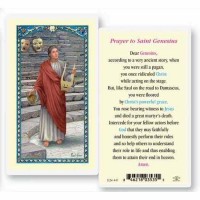 25pk - Saint Genesius Laminated Holy Card  Pk 25