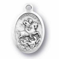 Saint George Silver Oxidized Medal (25 Pack)