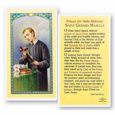 Saint Gerard - Safe Delivery 2 x 4 inch Holy Card (50 Pack) - 846218015586 - E24-616