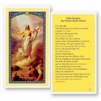 25pk - ST. Gregory- Easter Prayer Laminated Holy Card Pk 25