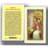 25pk - Saint Gregory The Great Laminated Holy Card  Pk 25