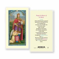 25pk - Saint Henry Laminated Holy Card  Pk 25