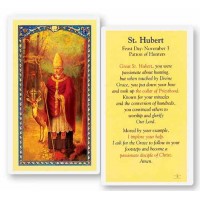 25pk - Prayer to Saint Hubert Laminated Holy Card  Pk 25