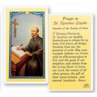 25pk - Saint Ignatius Loyola Laminated Holy Card  Pk 25