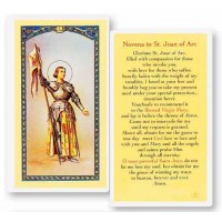 25pk - Saint Joan of Arc Novena Laminated Holy Card  Pk 25