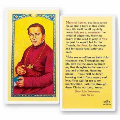 Saint John Neumann 2 x 4 inch Holy Card (50 Pack) - 846218013209 - E24-473