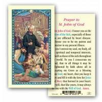 25pk - Saint John of God Prayer Laminated Holy Card  Pk 25