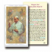 100pk - Saint John Paul II 2 x 4 inch Prayer-Card - (Pack of 100)