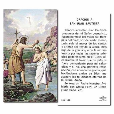 Saint John The Baptist 2 x 4 inch Holy Card - (Pack of 100) - 846218008281 - 600-162