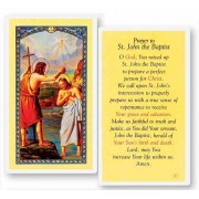 25pk - Prayer to Saint John the Baptist Laminated Holy Card  Pk 25