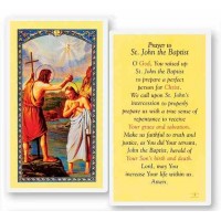 25pk - Prayer to Saint John the Baptist Laminated Holy Card  Pk 25