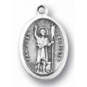 Saint John The Baptist Oxidized Medal (Pack of 25)