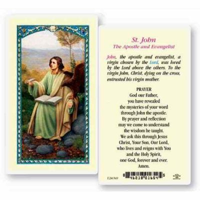 Saint John The Evangelist - 2 x 4 inch Holy Card (50 Pack) - 846218016378 - E24-470