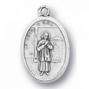 Saint John Vianney Silver Oxidized Medal (25 Pack)
