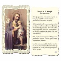 50pk - Saint Joseph - 2 x 4 inch Paper Prayer-Card - (Pack of 50)