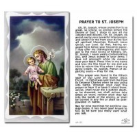 100pk - Saint Joseph  Prayer-Card  w/Gold Edges 100 Pack