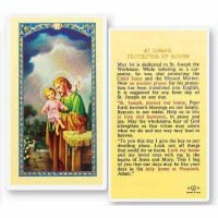 25pk - Saint Joseph Protection of Homes Laminated Holy Card  Pk 25