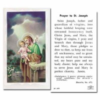 100pk - Saint Joseph The Worker - 2 x 4 inch Prayer-Card - (Pack of 100)