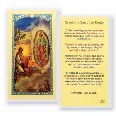Saint Juan Diego 2 x 4 inch Holy Card (50 Pack) - 846218017337 - S24-843