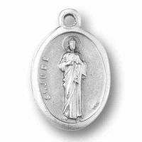 Saint Jude Silver Oxidized Medal (25 Pack)