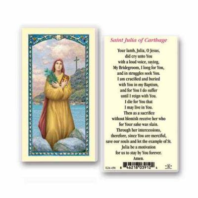Saint Julia 2 x 4 inch Holy Card (50 Pack) - 846218039124 - E24-458