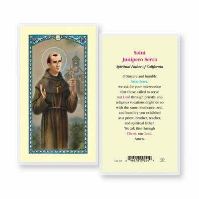 Saint Junipero Serra 2 x 4 inch Holy Cards (50 Pack) - 846218092549 - E24-465