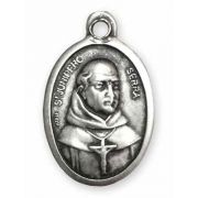 Saint Junipero Serra Antique Silver Zinc Medal (Pack of 25)
