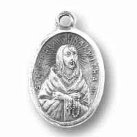 Saint Kateri Tekakwitha Silver Oxidized Medal (25 Pack)