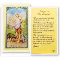 25pk - Prayer to Saint Lazarus Laminated Holy Card  Pk 25