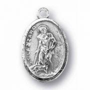 Saint Lazarus Silver Oxidized Medal (25 Pack)