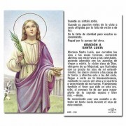 100pk - Saint Lucy - 2 x 4 inch Prayer-Cards - (Pack of 100)