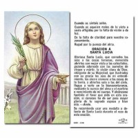 100pk - Saint Lucy - 2 x 4 inch Prayer-Cards - (Pack of 100) 100pk - Saint Lucy - 2 x 4 inch Prayer-Cards - (Pack of 100)