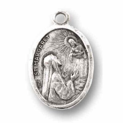 Saint Margaret Silver Oxidized Medal (25 Pack) - 846218077539 - 1086-484