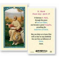 25pk - Saint Mark Laminated Holy Card  Pk 25