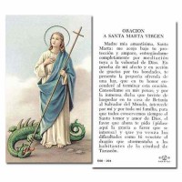 100pk - Saint Martha 2 x 4 inch Prayer-Cards - (Pack of 100) 100pk - Saint Martha 2 x 4 inch Prayer-Cards - (Pack of 100)