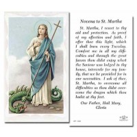 100pk - Saint Martha Prayer-Card w/Gold Edges 100 Pack